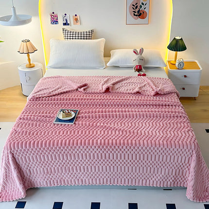 Cozy Haven | Throw Blanket with Ultra Soft Microfiber & Pebble Texture | Versatile Design for Year-Round Comfort 4