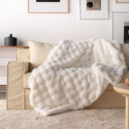 Cozy Haven | Ultra-Soft Faux Fur Blanket with Double-Lined Comfort | All-Season Throw for Relaxation 10