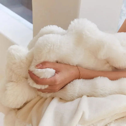 Cozy Haven | Ultra-Soft Faux Fur Blanket with Double-Lined Comfort | All-Season Throw for Relaxation 3