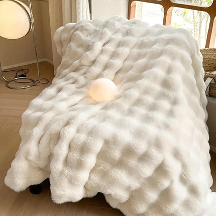 Cozy Haven | Ultra-Soft Faux Fur Blanket with Double-Lined Comfort | All-Season Throw for Relaxation 4