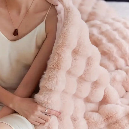 Cozy Haven | Ultra-Soft Faux Fur Blanket with Double-Lined Comfort | All-Season Throw for Relaxation 5