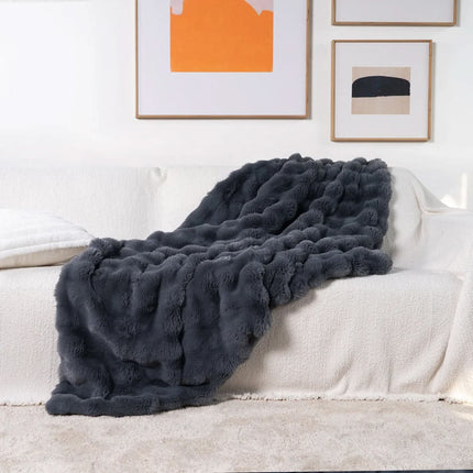 Cozy Haven | Ultra-Soft Faux Fur Blanket with Double-Lined Comfort | All-Season Throw for Relaxation 8