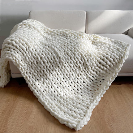 Cozy Home | Chunky Knit Throw Blanket with Exceptional Softness | Stylish Accent for Warm Evenings 8