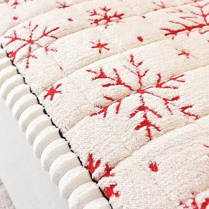 Cozy Home | Sofa Slipcover with Thickened Pet-Friendly Fabric | Festive Snowflake Design for Year-Round Comfort 5