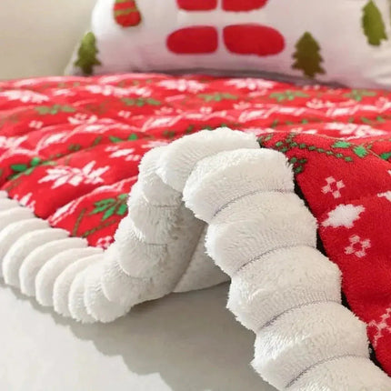 Cozy Home | Sofa Slipcover with Thickened Pet-Friendly Fabric | Festive Snowflake Design for Year-Round Comfort 7