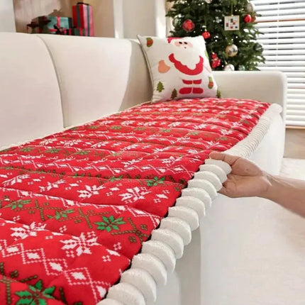 Cozy Home | Sofa Slipcover with Thickened Pet-Friendly Fabric | Festive Snowflake Design for Year-Round Comfort 8