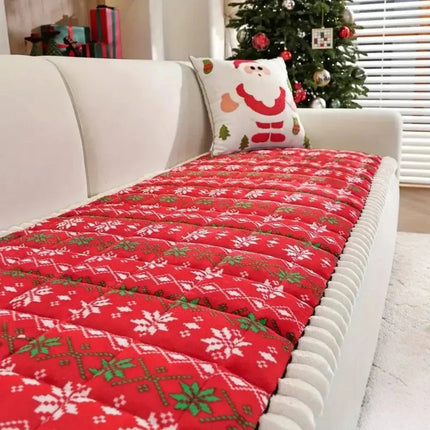 Cozy Home | Sofa Slipcover with Thickened Pet-Friendly Fabric | Festive Snowflake Design for Year-Round Comfort 9