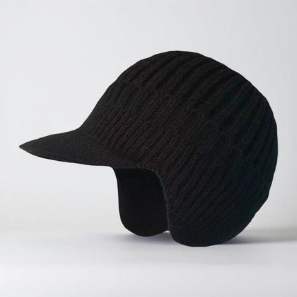 Cozy Knit Beanie | Winter Hat with Visor & Ear Flaps for Ultimate Warmth 0