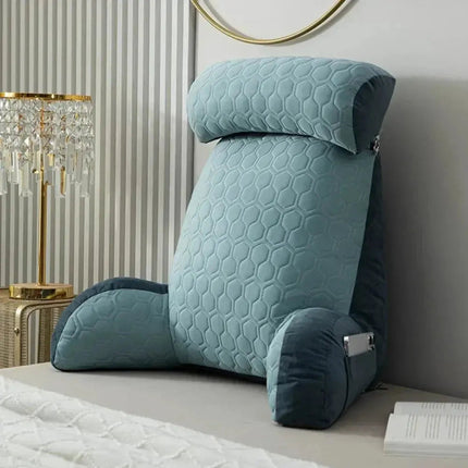 Cozy Lounge | Reading Pillow for Bed with Side Pockets & Washable Cover | Comfortable Backrest Pillow for Relaxation 10