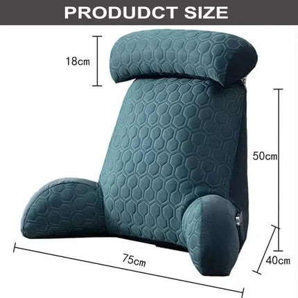 Cozy Lounge | Reading Pillow for Bed with Side Pockets & Washable Cover | Comfortable Backrest Pillow for Relaxation 5