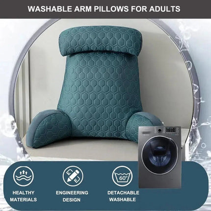 Cozy Lounge | Reading Pillow for Bed with Side Pockets & Washable Cover | Comfortable Backrest Pillow for Relaxation 7