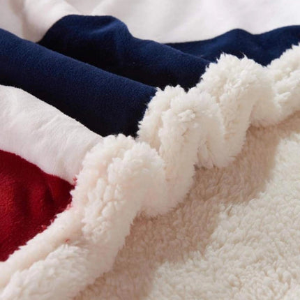 Cozy Patriotic Fleece Blanket with Ultra-Soft Faux Lambswool Back | Perfect for Indoor Comfort and Outdoor Adventures 5