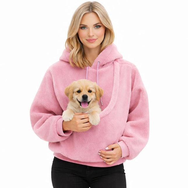 Cozy Pet Carrier Hoodie | Dog Carrier with Soft Front Pouch | Hands-Free Design for Comfort and Bonding 1