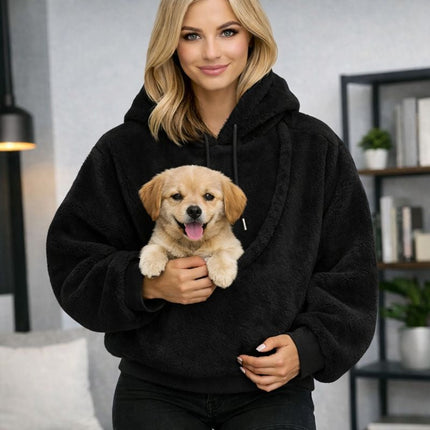 Cozy Pet Carrier Hoodie | Dog Carrier with Soft Front Pouch | Hands-Free Design for Comfort and Bonding 6