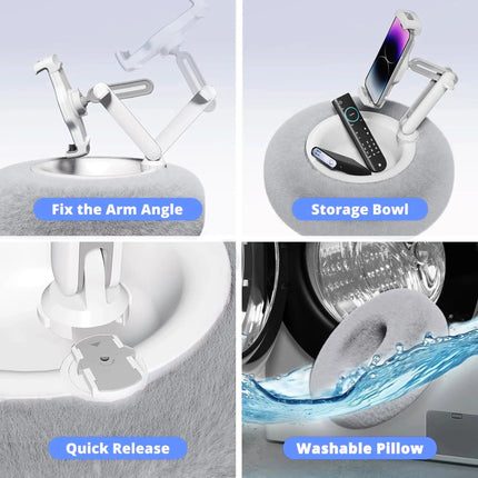 Cozy Pillow Stand | Plush Adjustable Device Holder with Stable Support | Ideal for Hands-Free Viewing 3