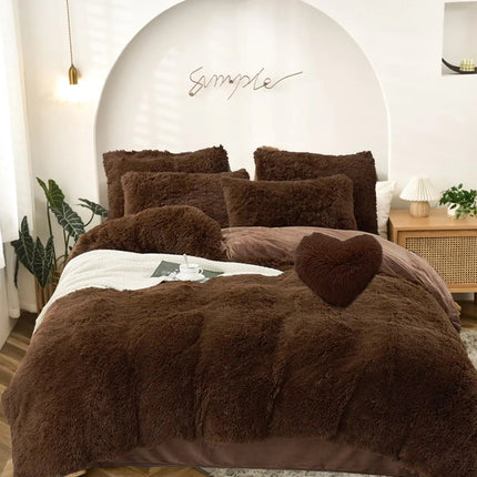 Cozy Plush Duvet Cover Set | Reversible Faux Fur & Velvet Bedding for Ultimate Comfort 8