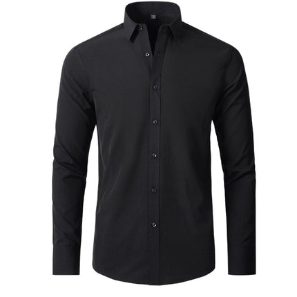 Mens Long Sleeve Shirt, Wrinkle Resistant Stretch Dress Shirt with Classic Collar – image 9