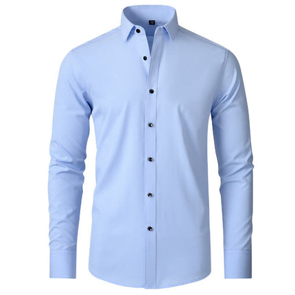 Mens Long Sleeve Shirt, Slim Fit Button Up Shirt – image 10