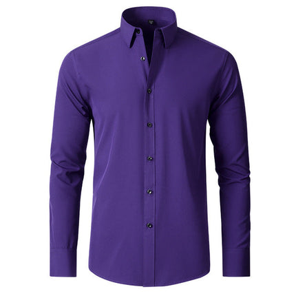 Mens Long Sleeve Shirt, Slim Fit Button Up Shirt – image 12