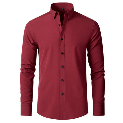 Mens Long Sleeve Shirt, Slim Fit Button Up Shirt – image 14