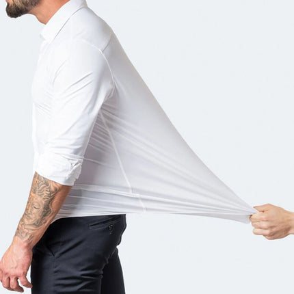 Mens Long Sleeve Shirt, Slim Fit Button Up Shirt – image 4
