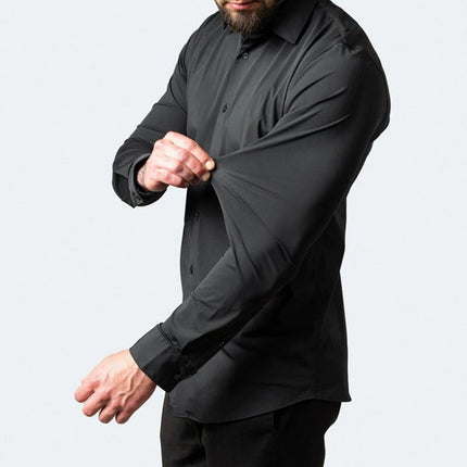 Mens Long Sleeve Shirt, Wrinkle Resistant Stretch Dress Shirt with Classic Collar – image 5