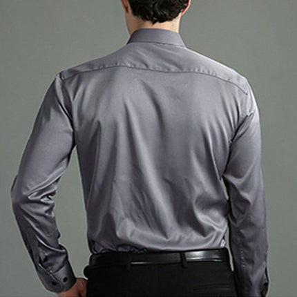 Mens Long Sleeve Shirt, Slim Fit Button Up Shirt – image 6