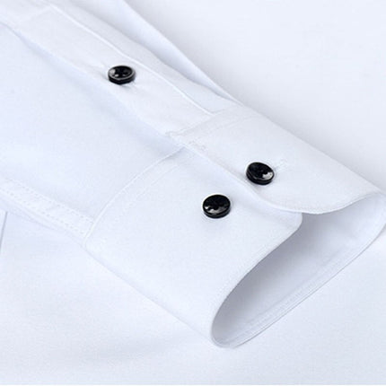 Mens Long Sleeve Shirt, Wrinkle Resistant Stretch Dress Shirt with Classic Collar – image 7
