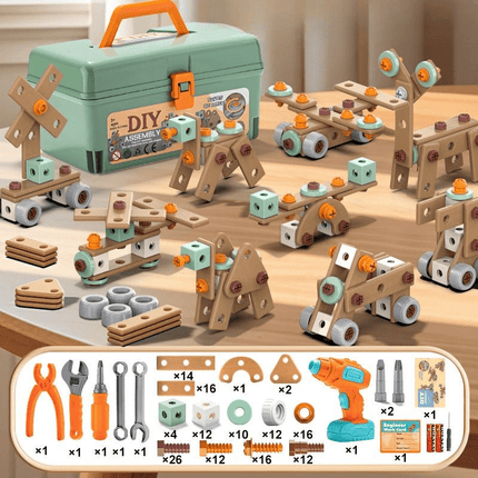 Creative Builder | Toy Tool Set with 100 Realistic Pieces | Inspires Imagination and Motor Skills for Kids 11