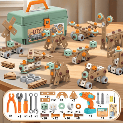 Creative Builder | Toy Tool Set with 100 Realistic Pieces | Inspires Imagination and Motor Skills for Kids 6