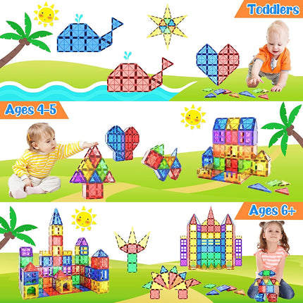 Creative Builders | Montessori Magnetic Tiles Building Set with 40 Pieces for STEM Learning 2