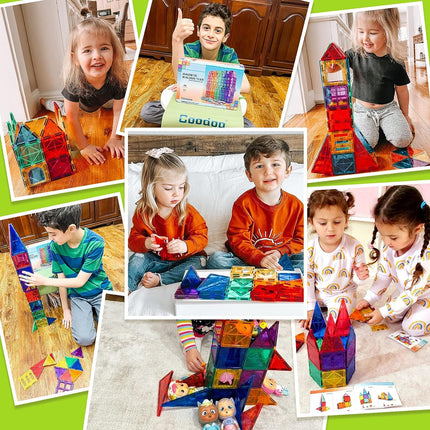Creative Builders | Montessori Magnetic Tiles Building Set with 40 Pieces for STEM Learning 3