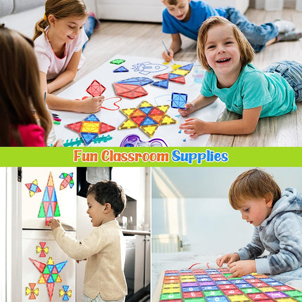 Creative Builders | Montessori Magnetic Tiles Building Set with 40 Pieces for STEM Learning 4