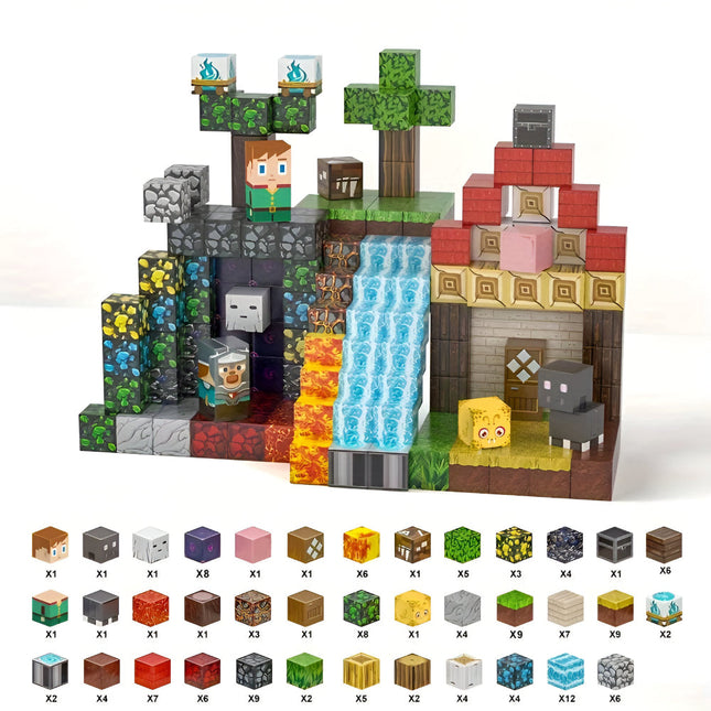 Creative Building Cube Set | Magnetic Building Blocks for Kids with Easy Connection | Fun Learning Tool for Imaginative Play 0
