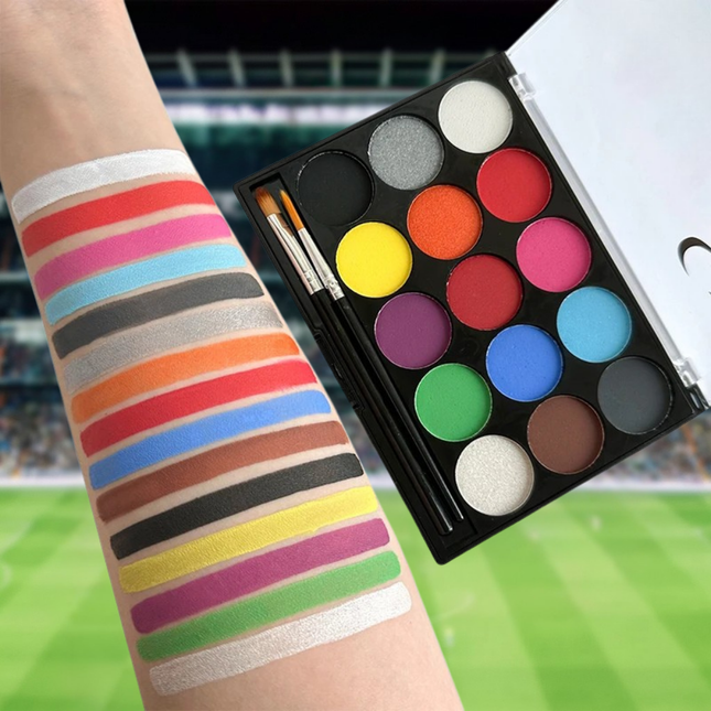 Creative Colors | Face and Body Paint Kit with 15 Vibrant Shades | Safe and Easy Application for All Ages 0