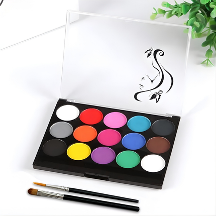 Creative Colors | Face and Body Paint Kit with 15 Vibrant Shades | Safe and Easy Application for All Ages 3