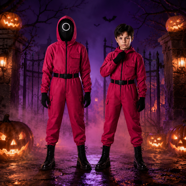 Creative Kids Costume Jumpsuit with Hood & Accessories for Halloween Fun 1