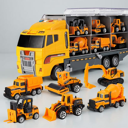 Creative Kids | Toy Construction Vehicle Set with Realistic Sounds | Interactive Play Carrier Kit for Imaginative Adventures 0