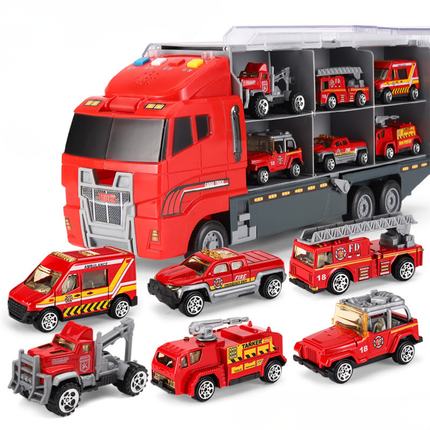 Creative Kids | Toy Construction Vehicle Set with Realistic Sounds | Interactive Play Carrier Kit for Imaginative Adventures 4