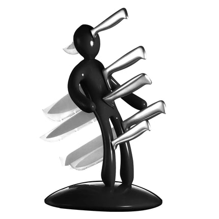 Creative Kitchen Knife Stand | Artistic Human-Shaped Design with Five Slot Capacity | Space-Saving Organizer for Culinary Tools 2