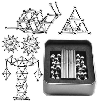 Creative Magnetic Building Set | Magnetic Building Blocks with 72 Sticks & 54 Balls | Engaging DIY Toys for Imagination and Stress Relief 0