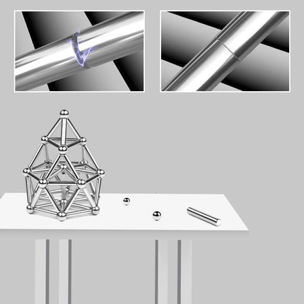 Creative Magnetic Building Set | Magnetic Building Blocks with 72 Sticks & 54 Balls | Engaging DIY Toys for Imagination and Stress Relief 3