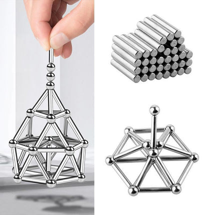 Creative Magnetic Building Set | Magnetic Building Blocks with 72 Sticks & 54 Balls | Engaging DIY Toys for Imagination and Stress Relief 7
