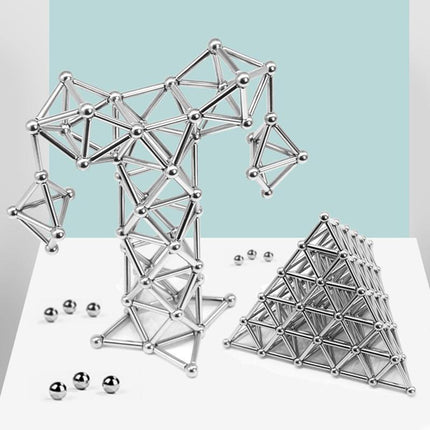 Creative Magnetic Building Set | Magnetic Building Blocks with 72 Sticks & 54 Balls | Engaging DIY Toys for Imagination and Stress Relief 8