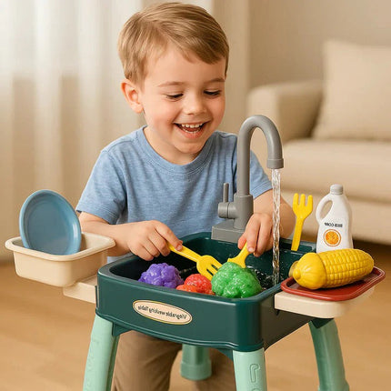 Creative Play Kitchen | Kids' Kitchen Set with Flowing Water Feature | Engaging Role-Play for Skill Development 2