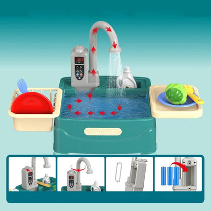 Creative Play Kitchen | Kids' Kitchen Set with Flowing Water Feature | Engaging Role-Play for Skill Development 4