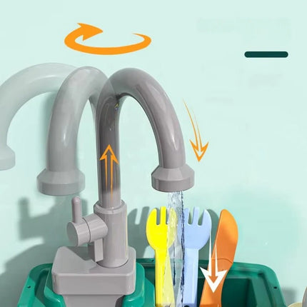 Creative Play Kitchen | Kids' Kitchen Set with Flowing Water Feature | Engaging Role-Play for Skill Development 8