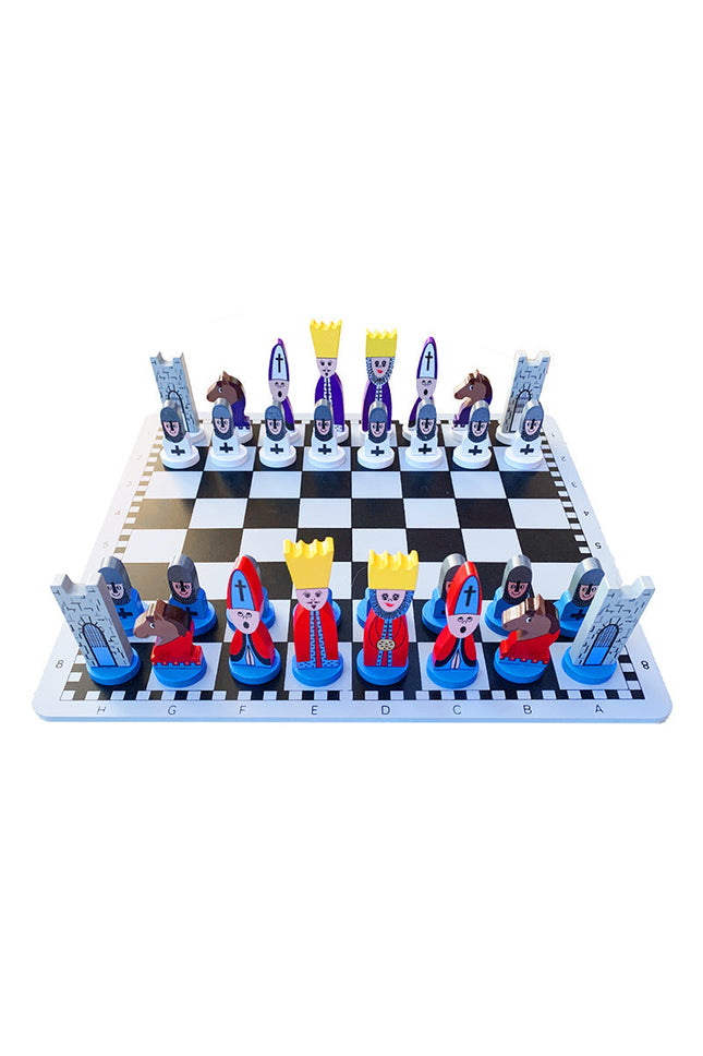 Creative Play | Educational Wooden Chess Set with Colorful Pieces | Engaging Game for Strategic Thinking Development 0