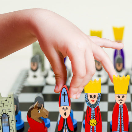 Creative Play | Educational Wooden Chess Set with Colorful Pieces | Engaging Game for Strategic Thinking Development 3