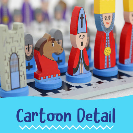 Creative Play | Educational Wooden Chess Set with Colorful Pieces | Engaging Game for Strategic Thinking Development 7
